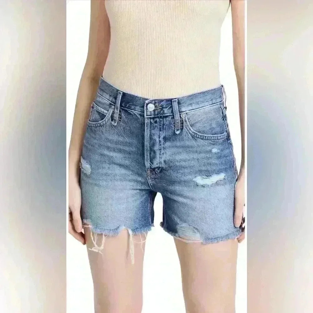 We The People Distressed Cut Off Shorts